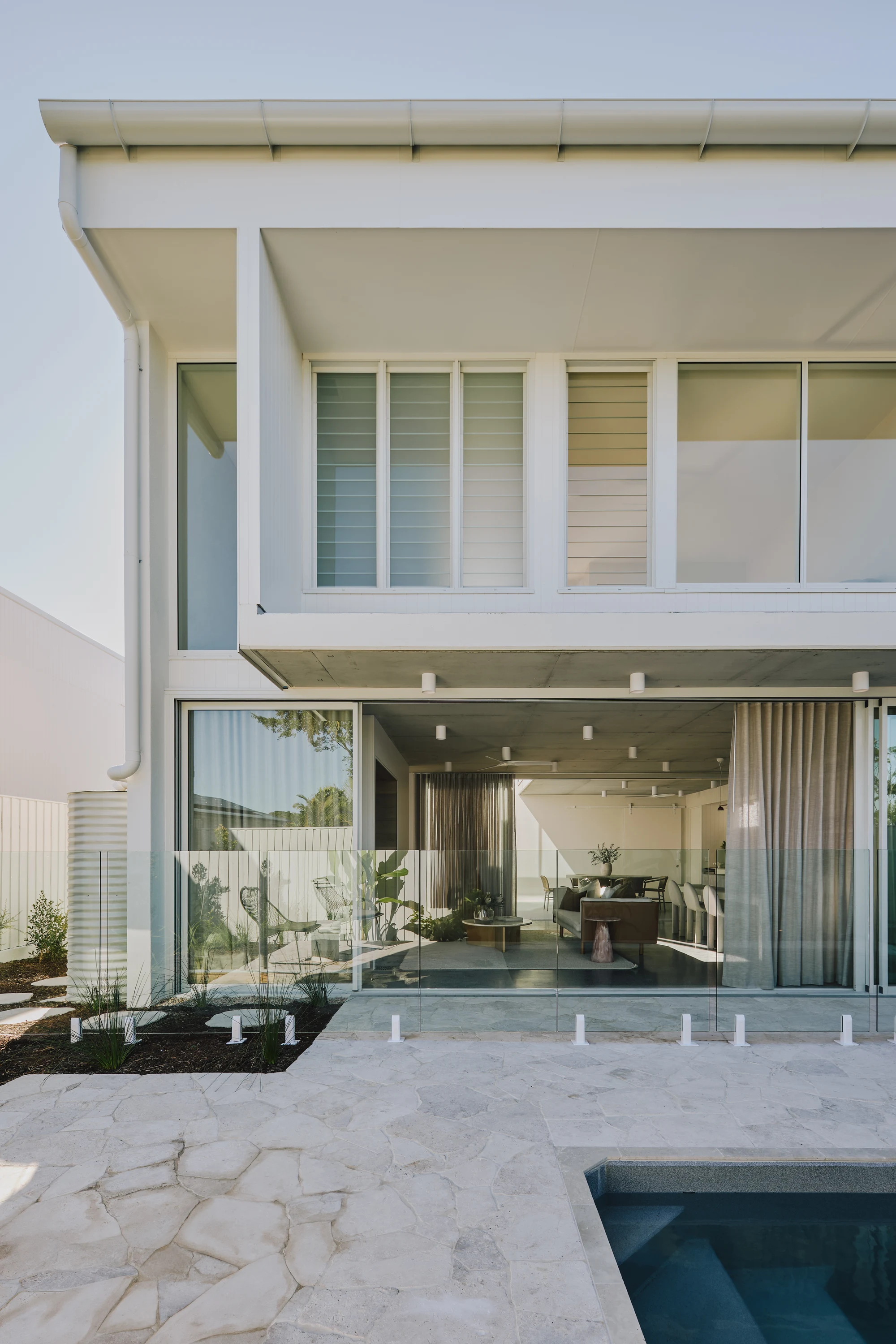 Pool beside the garden elevation and open living spaces